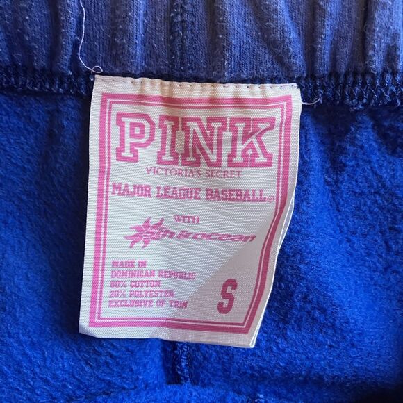 PINK Victoria's Secret Chicago Cubs Blue Logo Sweatpants Small MLB 7/8th Love - Picture 7 of 8